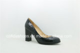 Fashion Style Chunky Heel Office Leather Women Shoe