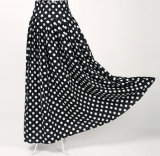 2017 Latest Designs Cotton Fabric Polka DOT Long Maxi Skirts