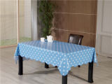 High Quality Clear PVC Printed Transparent Tablecloth Waterproof Oilproof Feature (TJ0155)