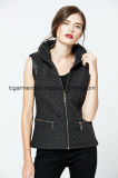 Hot Products Latest Design Fashion Zipper Leather Vest Ladies Waistcoat