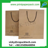 Carrier Promotional Shopping Handbags Kraft Paper Bag   with Custom Logo Printing