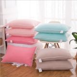 High Quality Colorful Washed Cotton Polyester Fiber Pillow with Lace