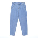 Loose Light Blue Denim Jeans for Lady (HDLJ0046-18)