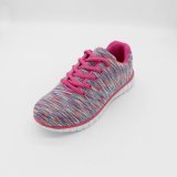 EVA Outsole Rainbow Cotton Fabric Lightweight Women's Cement Shoes with Rhinestone