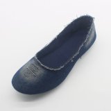 Women Girl Flat Shoes Lady Basic Ballerina Shoes with Jeans Material
