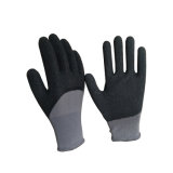 13gauge Polyester Liner 3/4 Latex Coated Gloves with Crinkle Finish