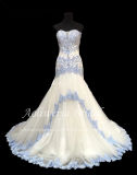 Aolanes Plain Lace Mermaid Strapless Wedding Dress 010215