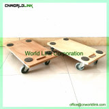 Mobile Rolling Round Cushion Square Wooden Tool Cart Dolly