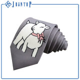Logo Design Sheep Screen Printing Silk Necktie