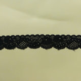 Black Thin & Narrow Elastic Trimming Lace