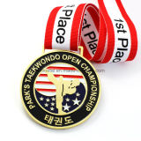 Custom America Zinc Alloy Gold Soft Enamel Taekwondo Sport Medal