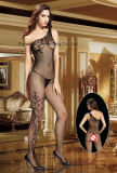 Ladies Single Shoulder Bodystocking with Crotchless Design
