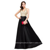 Women Lacy V-Neck Backless Evening Party Prom Dress