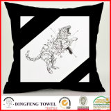 Black and White Series Abstract Tiger Fashion Digital Printing Cushion Cover