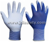 Blue Work Glove with PU Dipping (PN8004-18)