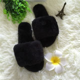 New Fashion Home Slippers Faux Rabbit Fur Lady Slippers for Winter