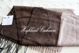 Worsted Cashmere Scarf with Herringbone Pattern
