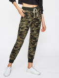 Customized Drawstring Waist Camouflage Sweatpants Wholesale
