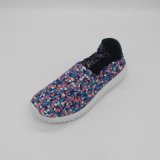 Lightweight Comfy Woven Women Walking Shoes with Cement out-Sole