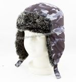 Custmized Boy's Fashion Artifical Fur Winter Hat with Foldable Earflap