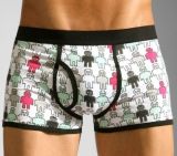 Fashion Cheap Men's Underwear Boxer with Nice Print 112302