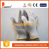 Ddsafety 2017 Bleach Knit Cotton String PVC Dots Working Gloves