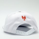 New White Snapback Flat Brim Hat with Embroidery