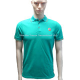 Simple Green Polo Shirt with Logo and Strips