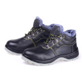 Embossed Cow Leather Steel Toe Safety Shoes for Working