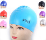 Waterproof Customized Logo Print Soft Adult Silicone Swimming Caps