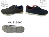 No. 51590 Men's Shoes Canvas Sport Stock Shoes Gray and Navy