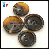 Imitate Horn Smooth Black Resin Button for Men's Suits