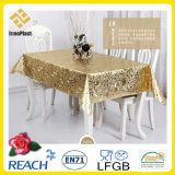 Vinyl/ PVC Golden and Emboss Tablecloth in Roll