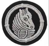 Hand Embroidery Patch for Jacket with Metallic Thread