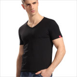 Blank V-Neck Slim T-Shirt for Man Clothing