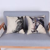 Digital Print Decorative Cushion/Pillow with Horse Pattern (MX-80)
