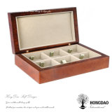 Hongdao Custom Wooden Cufflinks Display Box with Dividers Wholesale_D