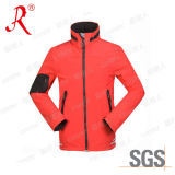 China New Design Plain Red Men's Softshell Jacket with Hoody (QF-4040)