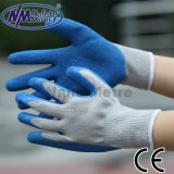 Nmsafety 10 Guage Polyester Palm Coated Texture Latex Working Glove