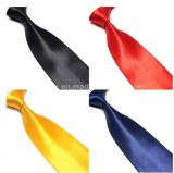 Wholesale Fashion Plain Color Polyester Silk Tie for Men (WH01)
