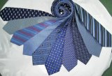 Fashion Blue Colour Men's High Quality Silk Printed Ties Group