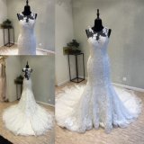 Katywell Ivory Lace Mermaid Evening Wedding Gown Bridal Dress