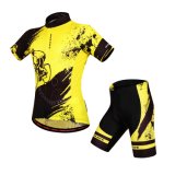 Custom Women Sublimated Short Sleeves Bicycling Jersey and Short with Gel Padded