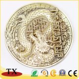 Zinc Alloy Embossed Bronze Dragon Totem Medal Challenge Coin