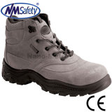 Nmsafety High Quality Suede Leather Middle Cut Work Safety Shoes