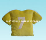 Plush T-Shirt Soft Cushion with Embroidery