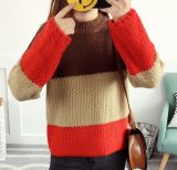 3-Color Splicing Knitted Sweater (BTQ214)