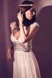 Top Quality Crystal Beads Beach Boho Vintage Bohemian Wedding Dress