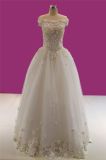 Beading Capped Sleeve Ball Bridal Floor Length Wedding Dress