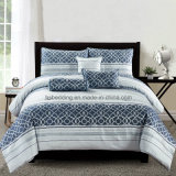 Aqua China OEM Comforter Set Polyester/Cotton Linen Jacquard Bedding Set